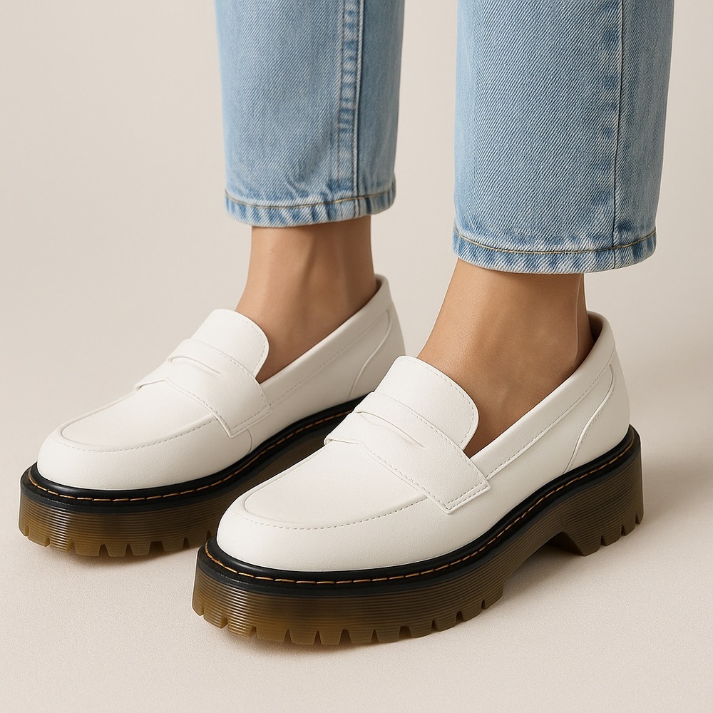 Vegan Chunky Loafers – Size 9 – Excellent Quality NWOT